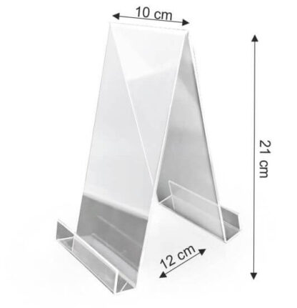 dwustronny stojak z kieszonka z plexi na ulotki A4, A5, A6, A7, DL