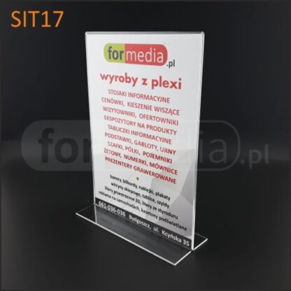 stojak z plexi informacyjny