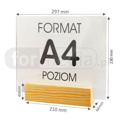 stojak stand z podstawka wykonana z drewna