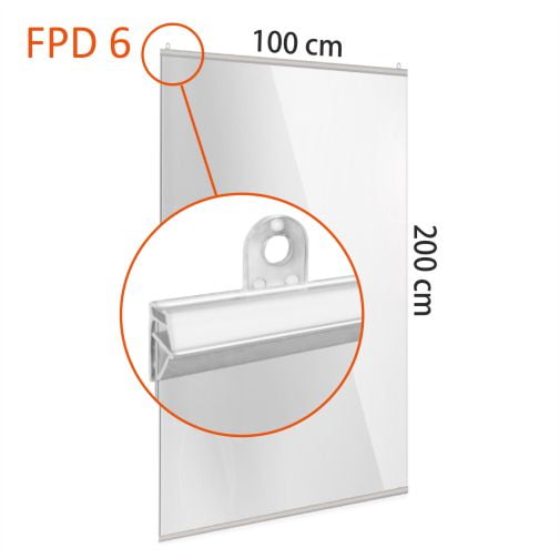 Plexi z listwą i uchwytami
