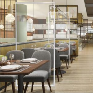 Osłona oddzielająca do restauracji