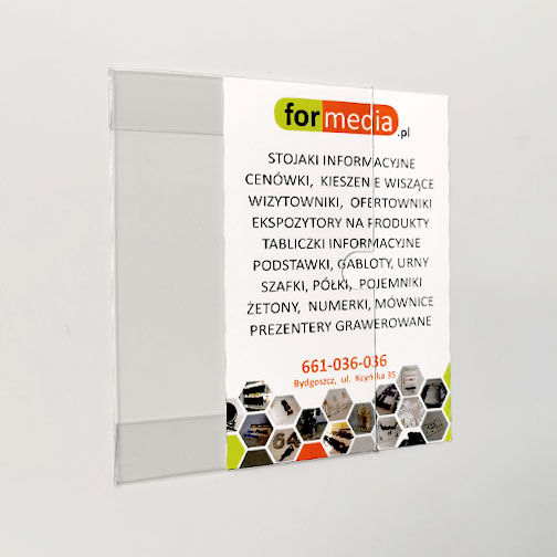 zawieszany ekspozytor na ulotki