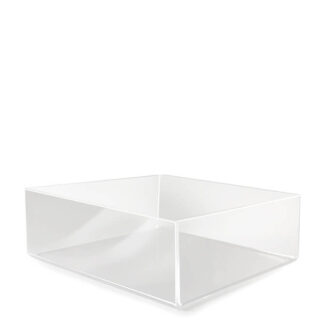 Bezbarwny kubik z giętej pleksi, 20x20x10 cm  KUBG12