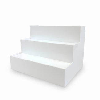 Display schodkowy z plexi do sklepu z kosmetykami, SNK8