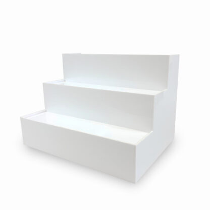 Display schodkowy z plexi do sklepu z kosmetykami, SNK8