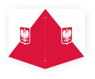 Parawan wyborczy - składany, skrzydło 60x60cm, PCV, wzór A