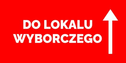 Tablica - kierunek do lokalu wyborczego