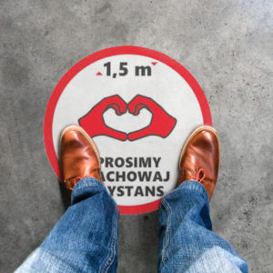 wlepki podłogowe bhp
