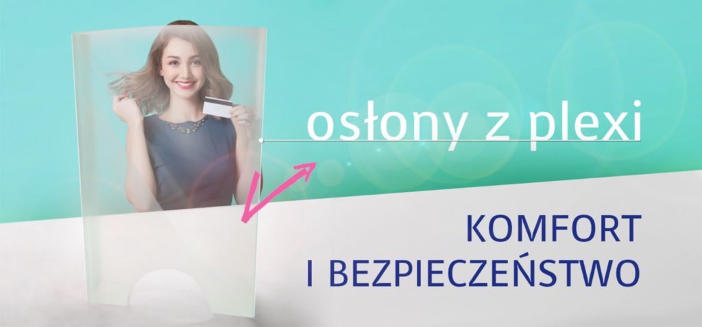 baner osłony z plexi