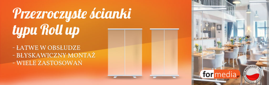 przezroczyste ścianki typu roll up