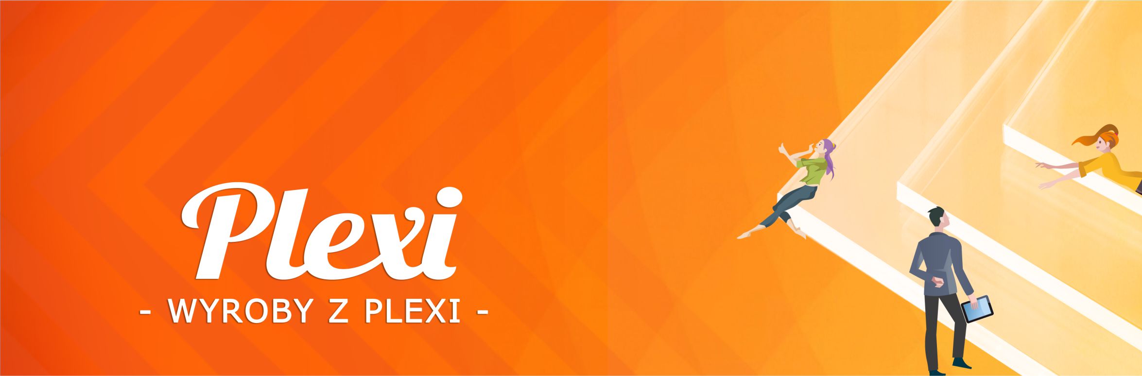 baner asymetryczny wyroby z plexi