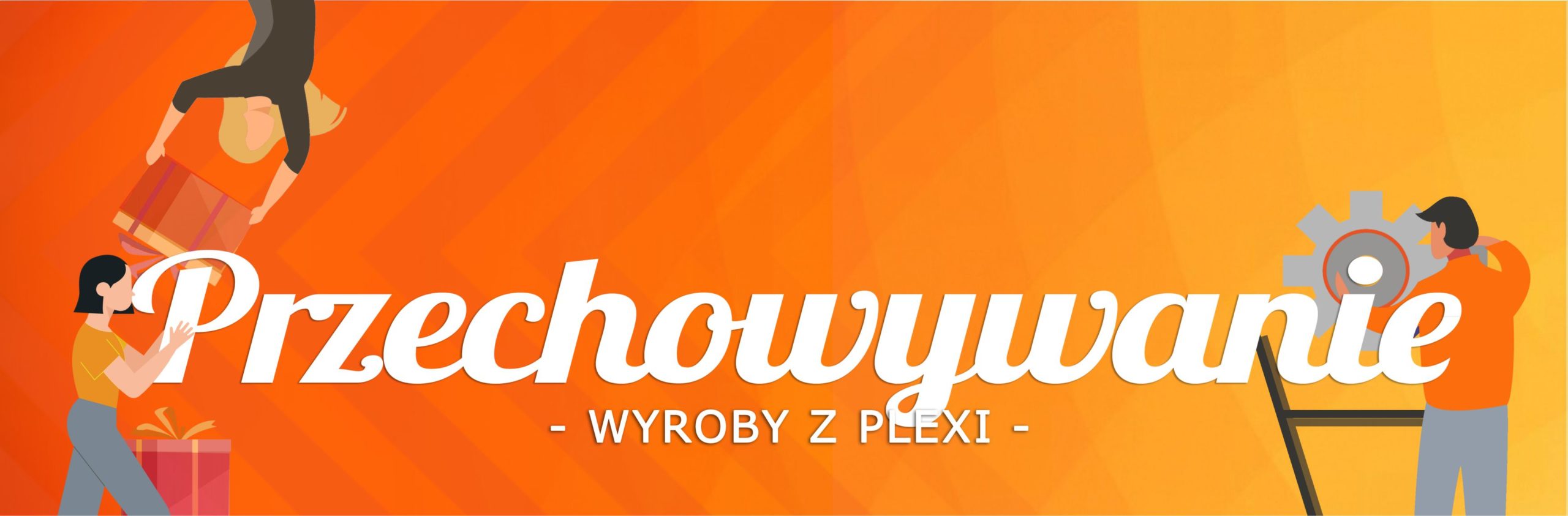 tło baner ludzie z prezentami