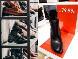 podstawka z ceną na buty