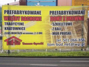 baner reklamowy na płocie