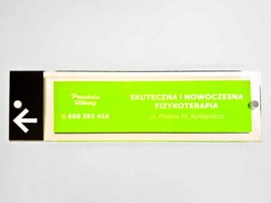 tablica informująca o fizykoterapii