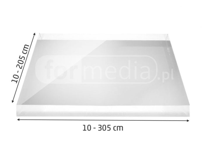 wymiary cięcia w plexi