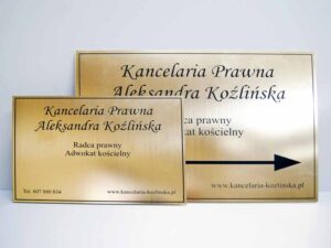 Tabliczka urzędowa do kancelarii