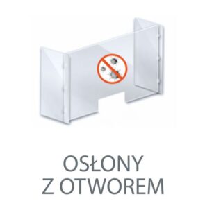 osłony z otworem z plexi