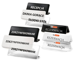 tabliczki na stół z napisami