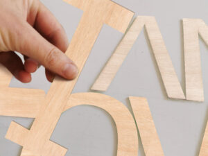 plywood inscriptions letters cutting out of wood for the wall on request