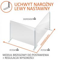 uchwyt narożny lewy nastawny