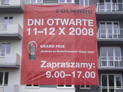 baner reklamowy na bloku