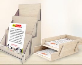display organizer na lade polke ze sklejki stojak